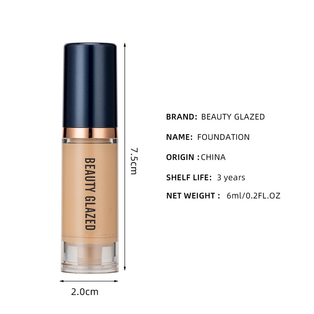Kem nền mịn lâu trôi không thấm nước BEAUTY GLAZED kèm theo bông mút trang điểm | BigBuy360 - bigbuy360.vn