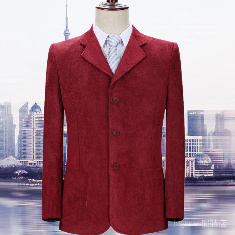 Áo Khoác Vest Chất Nhung Thời Trang Công Sở Cho Nam