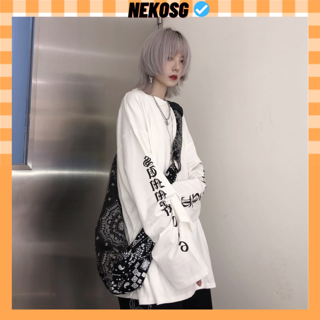 Áo thun dài tay nữ Anime Girl NEKO.SG, Áo thun Streetwear Ulzzang SWT69