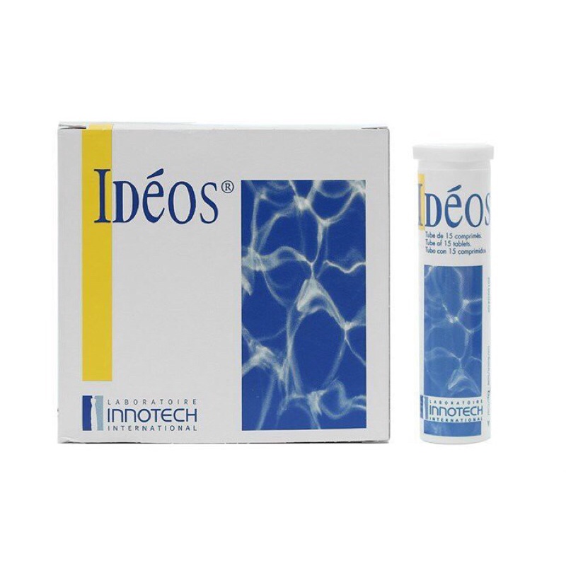 Sủi Calci 500mg vitamin d3 400iu Ideos hương chanh  pháp