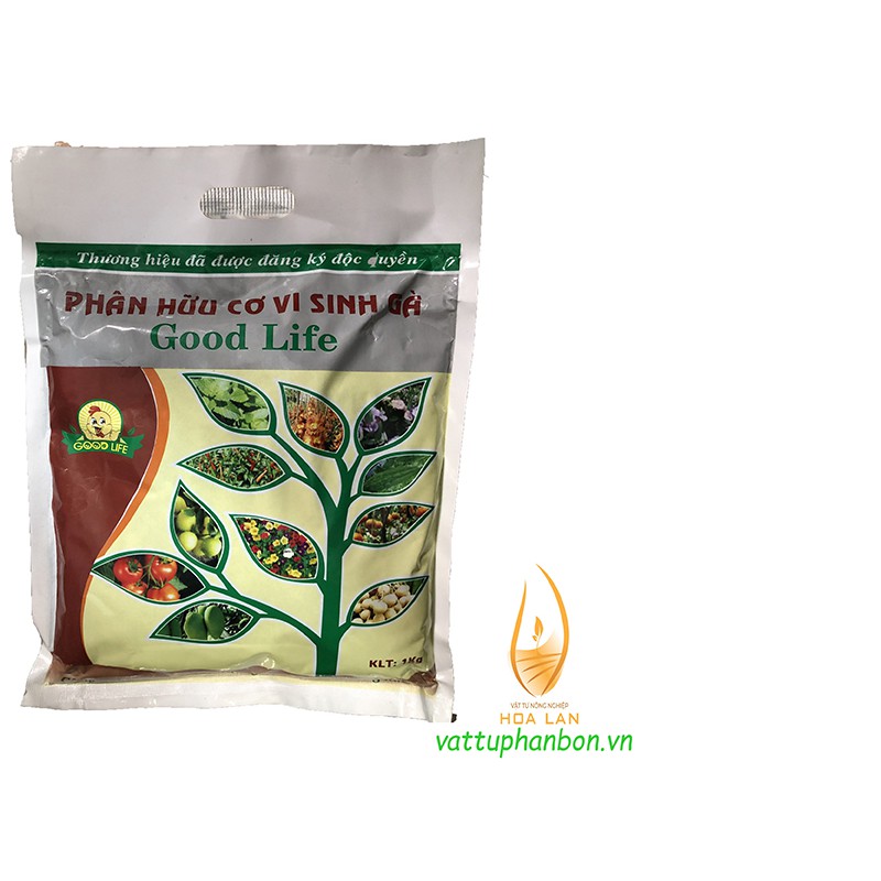 Phân Hữu Cơ Vi Sinh Gà Good Life 1kg - Cung cấp hữu cơ, nguồn khoáng thiết yếu, khoáng trung vi cho cây - #P162