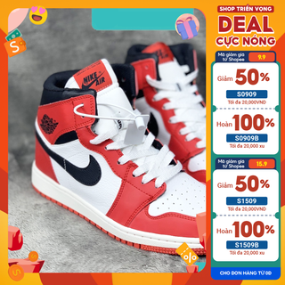 Giày JorDan Cổ Cao Đỏ chicago  Nam Nữ, Giày Sneaker JD1 Cổ Cao Đỏ FULL BILL + BOX