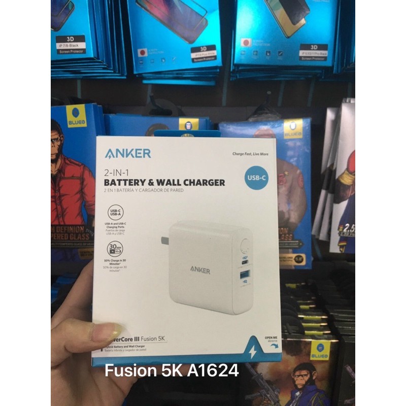 ♥️ Củ sạc ANKER kiêm sạc dự phòng FUSION 5K A1624 ♥️