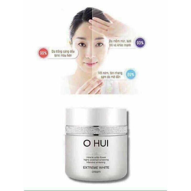 Kem dưỡng trắng da và chống lão hóa. OHUI Extreme White Cream Snow vitamin full 50ml