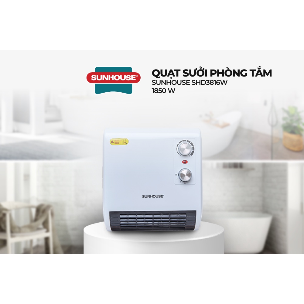 [Mã ELBSJBP03 giảm 12% đơn 500K] Quạt sưởi nhà tắm SUNHOUSE SHD3816W