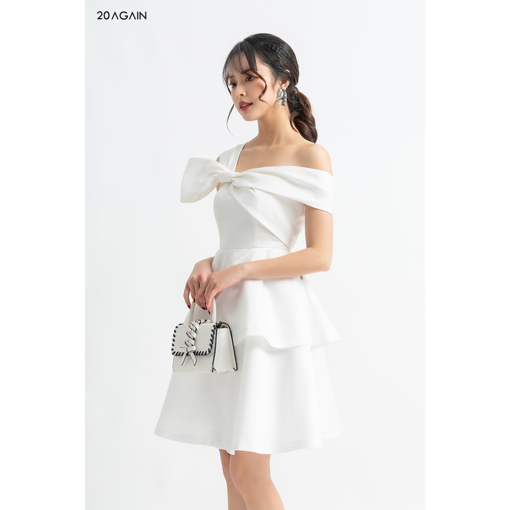 Đầm vải trễ vai nơ lệch - 20 AGAIN - DEA1161 | BigBuy360 - bigbuy360.vn