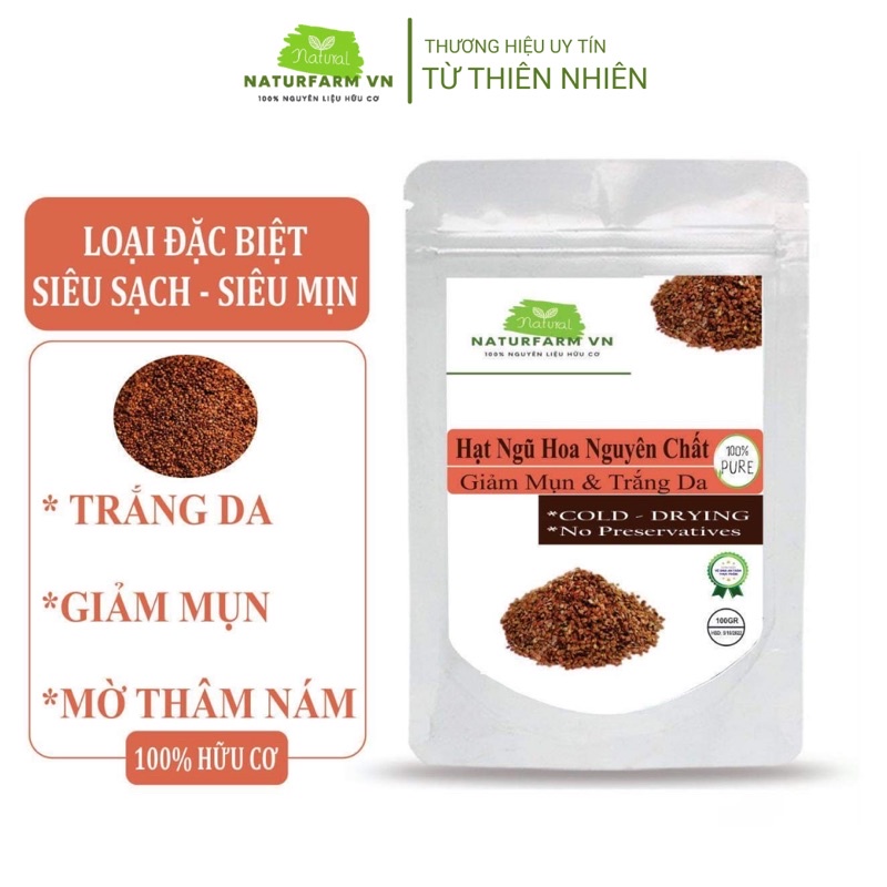 Hạt ngũ hoa nguyên chất Natufarm Organic 100gr , ngũ hoa hạt - hạt đình lịch loại 1