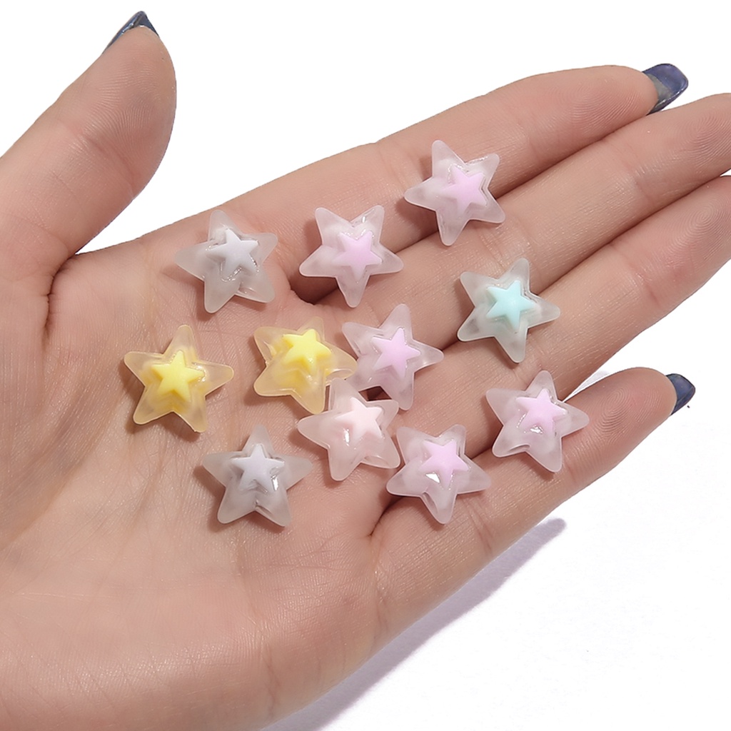 Hạt nhựa acrylic trong suốt hình hoa dành cho làm bông tai/dây chuyền thủ công DIY