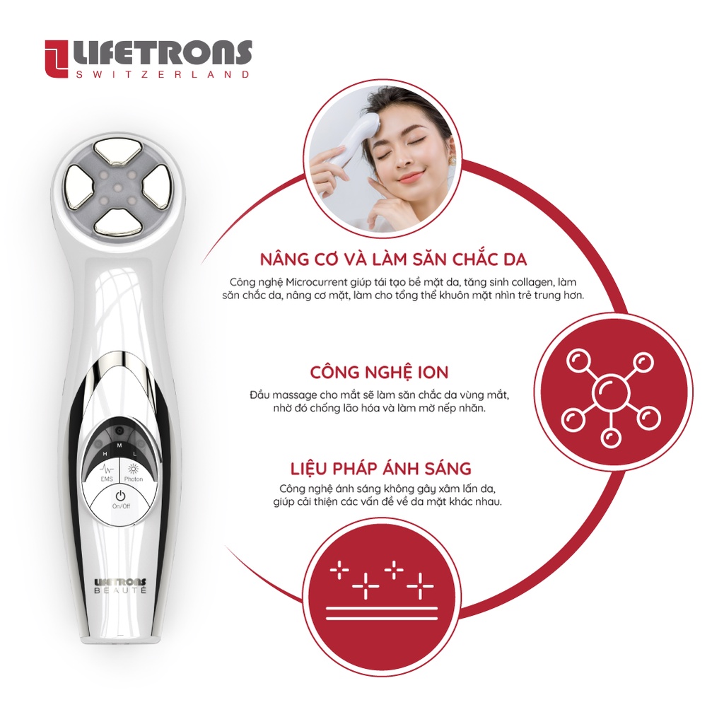 Máy phục hồi và trẻ hóa da Lifetrons EP-100B - Lifetrons Beauté Thuỵ Sĩ