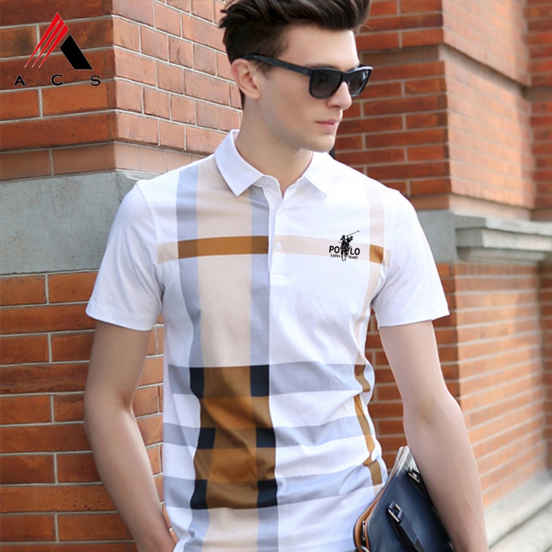 Thời trang MỚI Áo sơ mi Polo Nam Áo thun cổ ve bằng bông Trang trọng Văn phòng Công sở Thông thường Áo thun tay ngắn