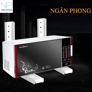 GIÁ ĐỠ LÒ VI SÓNG INOX- MẠ TĨNH ĐIỆN- TRẮNG SỮA