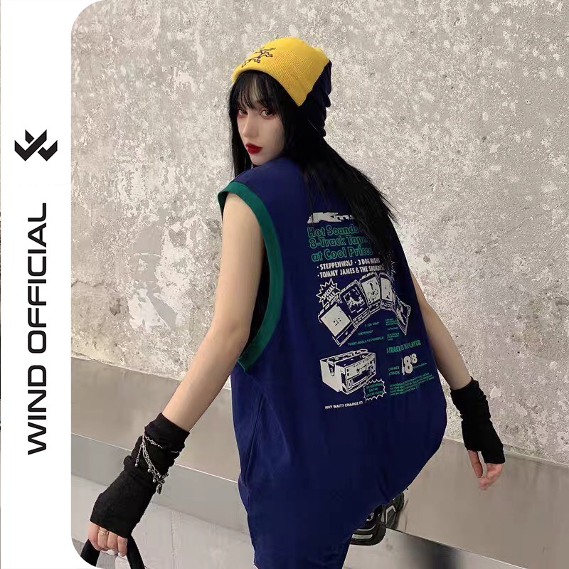 Áo thun ba lỗ WIND unisex form rộng sát nách cotton 466 thời trang nam nữ oversize | BigBuy360 - bigbuy360.vn