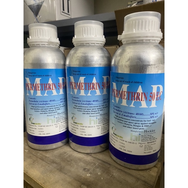 Thuốc côn trùng chai nhôm Permethrin 1 lít