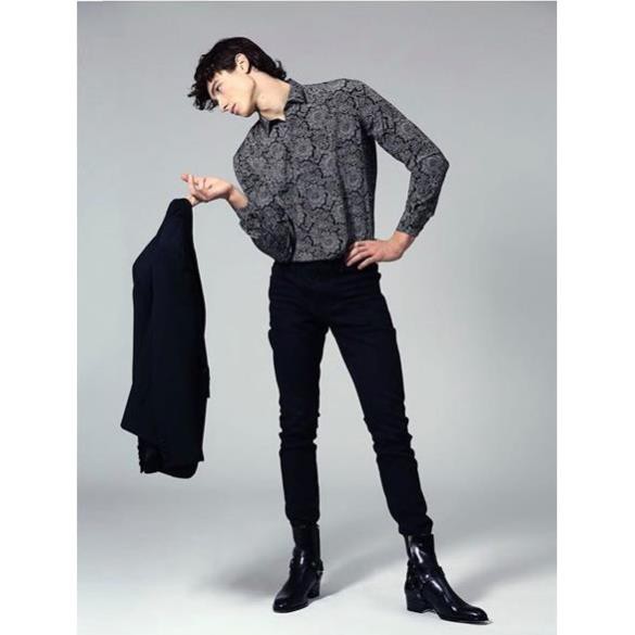 Sơ Mi Saint Laurent Paris Họa Tiết