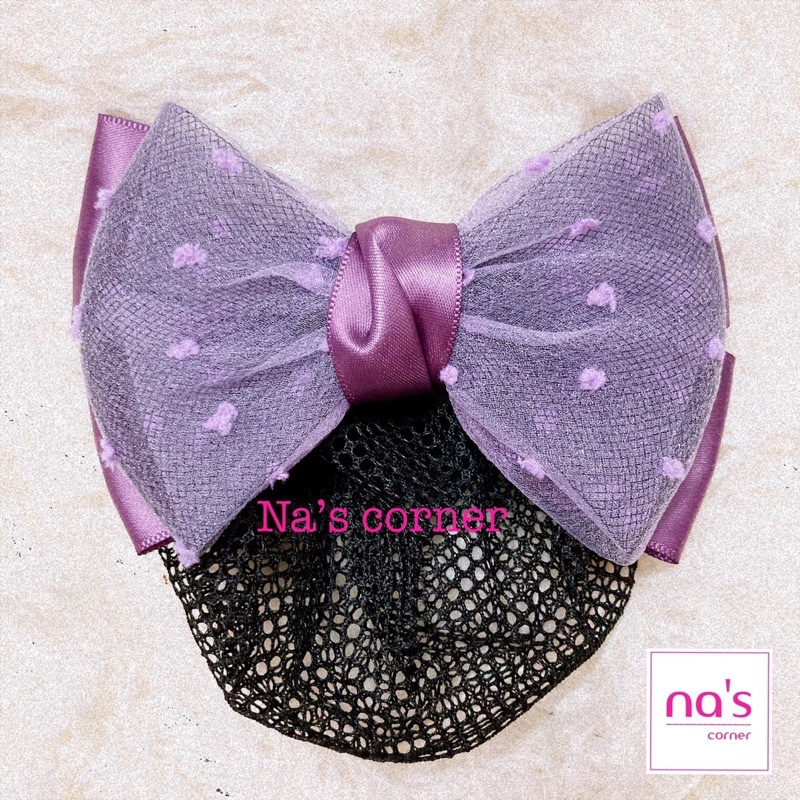 Kẹp lưới bới tóc búi tóc hoạ tiết cao cấp (30)