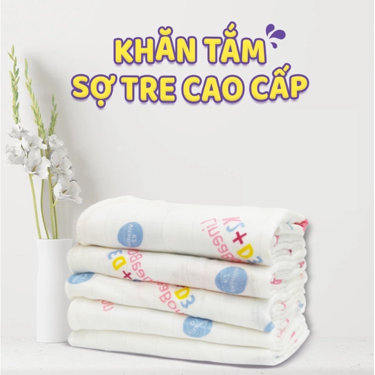 (Quà tặng) Khăn tắm sợi tre cao cấp cho bé