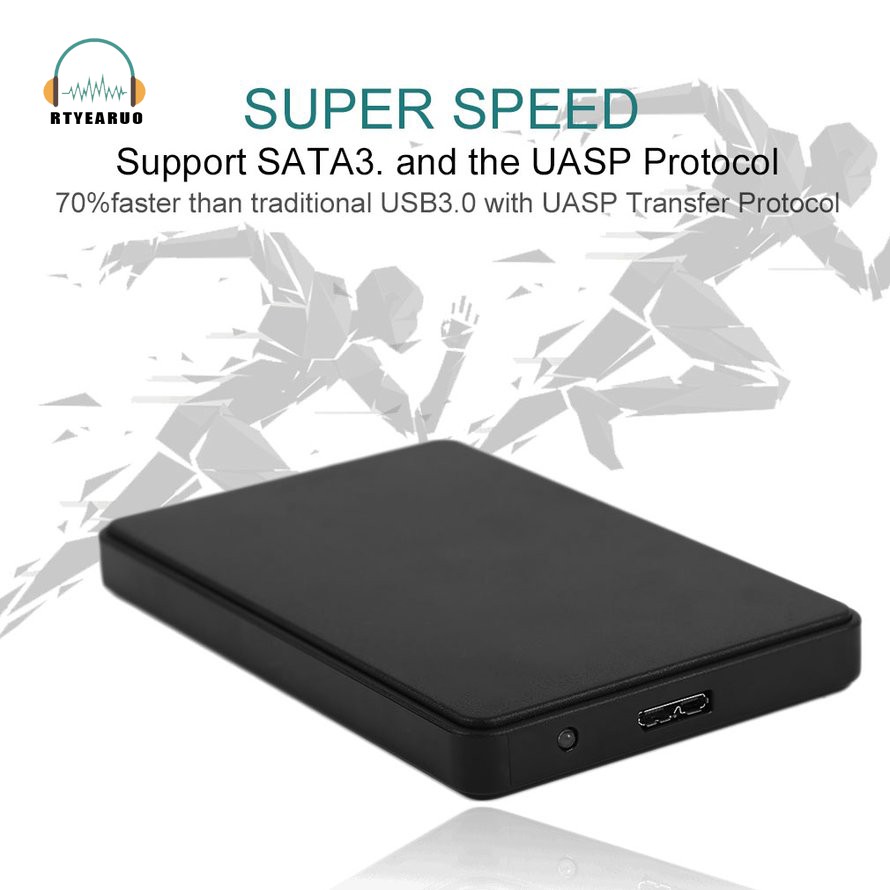 Hộp đựng ổ cứng 2.5 inch HDD hỗ trợ 3TB chuẩn SATA USB 3.0 vỏ nhựa ABS