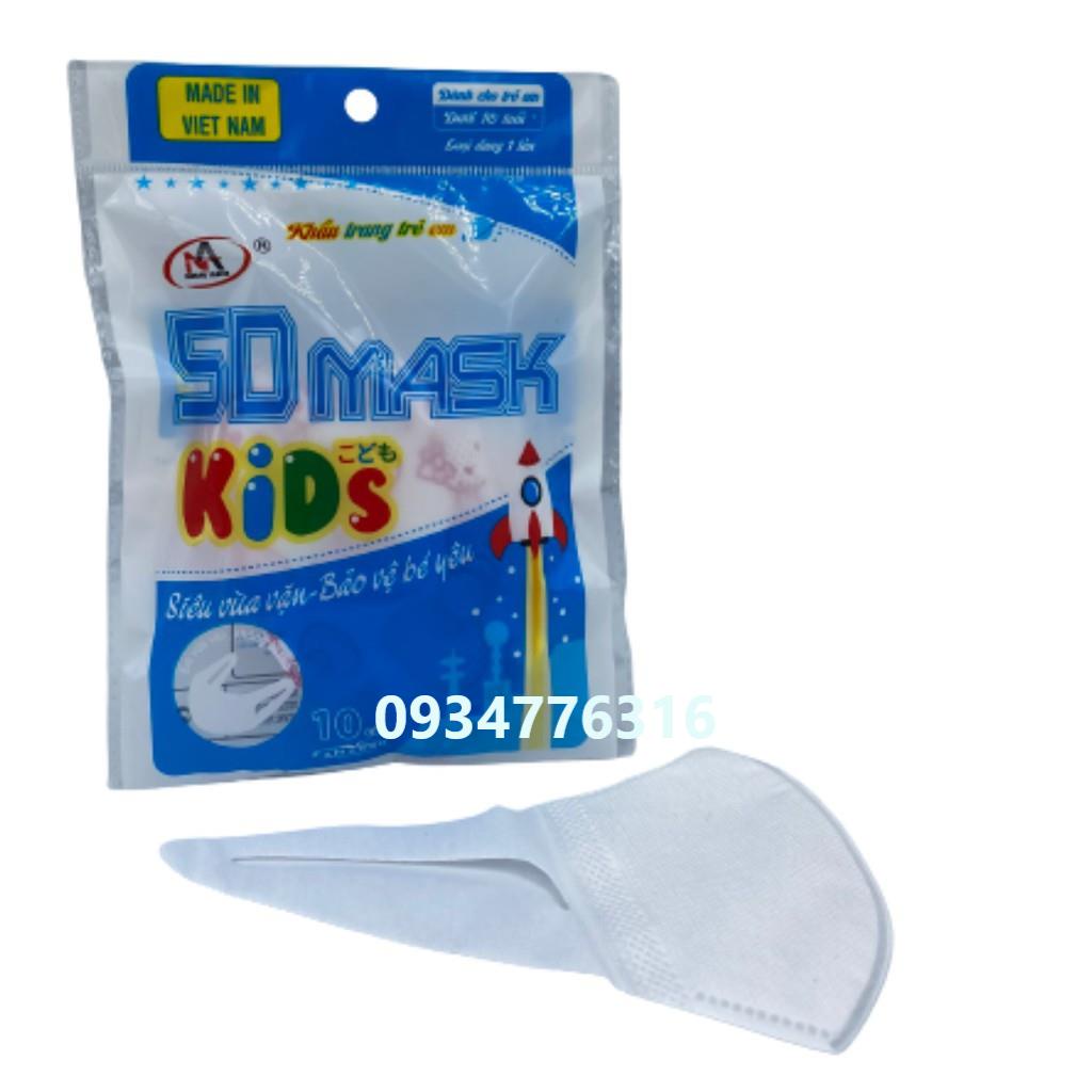 ✅ Bảo vệ bé yêu - Khẩu trang y tế trẻ em kháng khuẩn 3 lớp Famapro 5D Mask kid quai vải
