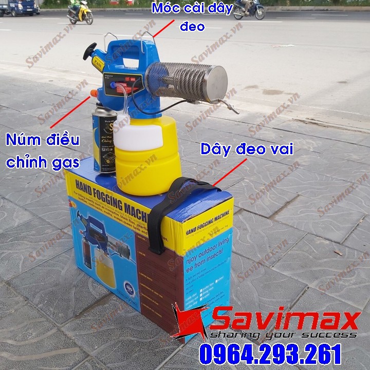 Máy phun khói diệt côn trùng bảo vệ thực vật SAVIMAX 3000 Gold - Bình chứa 2 lít