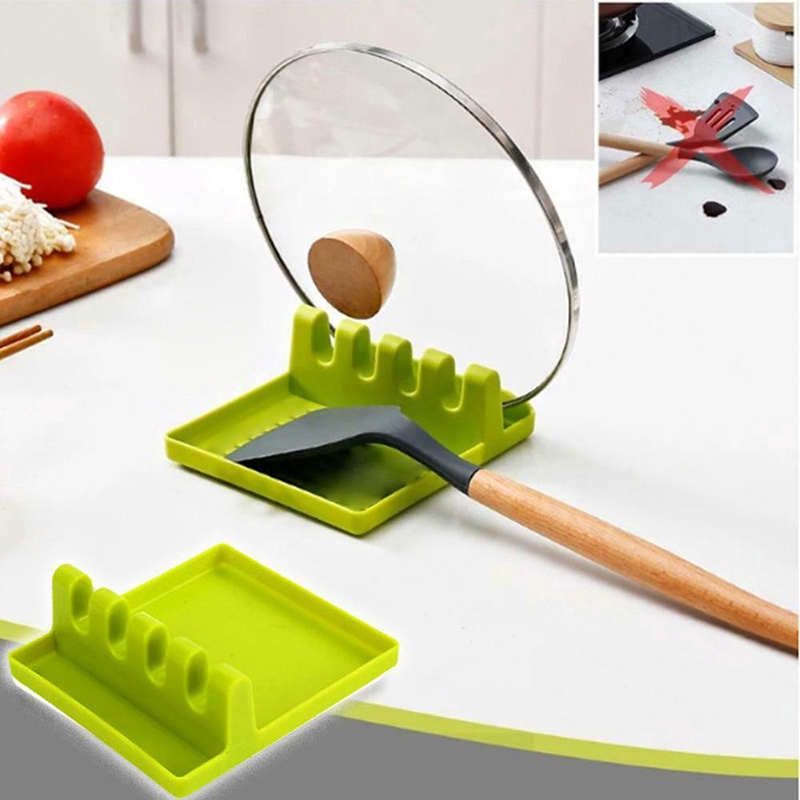 PP Portable Kitchen Utensil Holder Spoon Shelf Spatula Rack Multipurpose Heat Resistant Stand