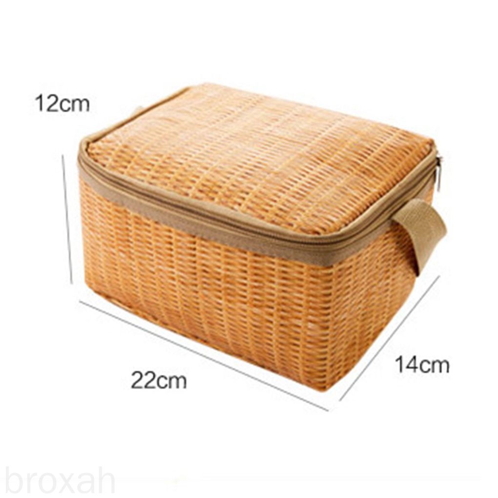 Beach Food Drink Thermal Box OPP Aluminum Film Insulated Lunch Bag Picnic Food Insulation Handbag Portable Ice Pouch broxah