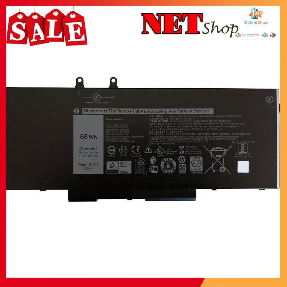 💖 Pin Dell 68Wh Latitude 5400 5500 5510 5410 Precision 3540 4GVMP Battery