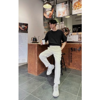 Áo thun nam cổ tròn dáng rộng tay trễ Basic Tee CHOU IN HANOI
