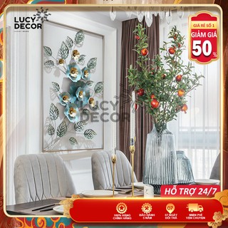 Tranh sắt khung hoa nghệ thuật decor cỡ lớn trang trí phòng sang trọng phong cách Châu Âu mã A1071