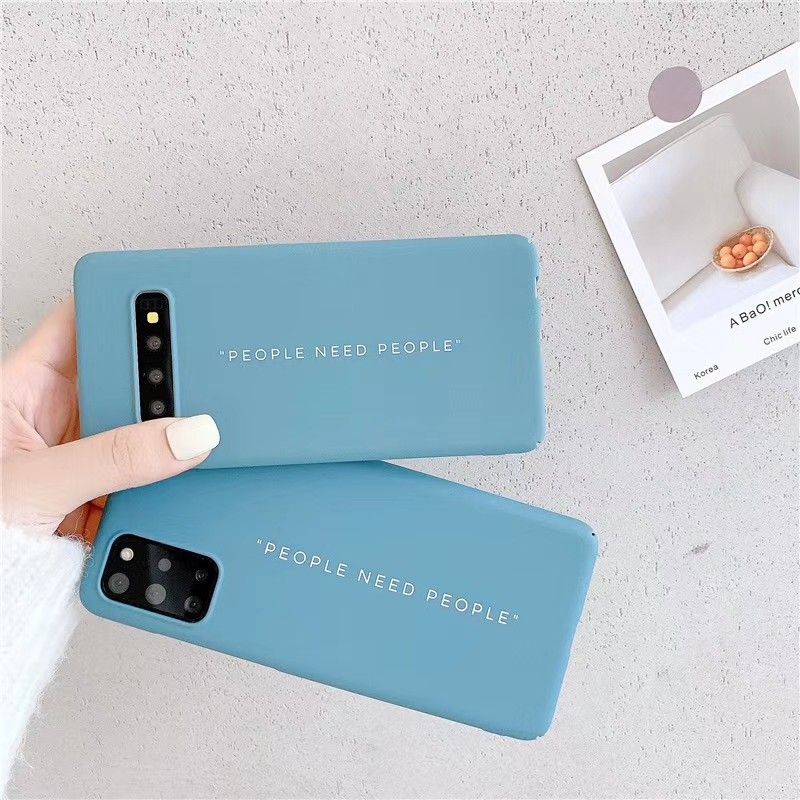 Ốp điện thoại cứng màu xanh dương cho Samsung Note 20 Ultra S20 Plus S20 Ultra S10 Plus S10 5G Note 10 Plus S8 S9 Plus Note 8 Note 9