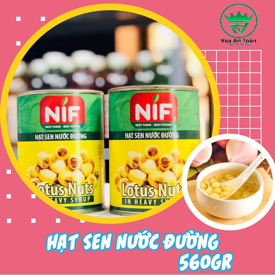 Hạt Sen Ngâm Nước Đường NIF Hộp 560gr