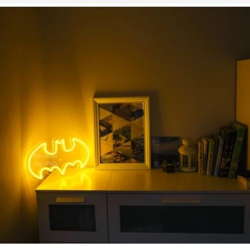 Đèn neon trang tri Led  Phòng Ngủ Tiktok Decor nhà Hình Batman