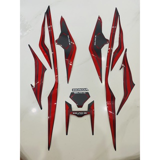  Nguyên bộ tem rời 3 lớp zin thái dán xe máy Honda Airblade 2016 black edition đen nhám 