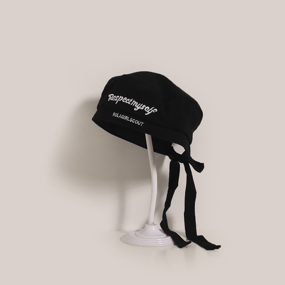 Mũ Beret Màu Trơn Thêu Chữ Phong Cách Nhật Bản Thời Trang Cho Bé