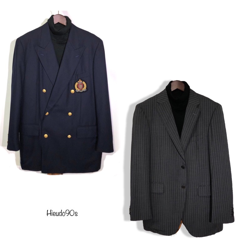 ∈№❏(32 mẫu) Áo vest / blazer nam may đo sẵn xuất Hàn chất bóng họa tiết kẻ dọc dự tiệc hàng