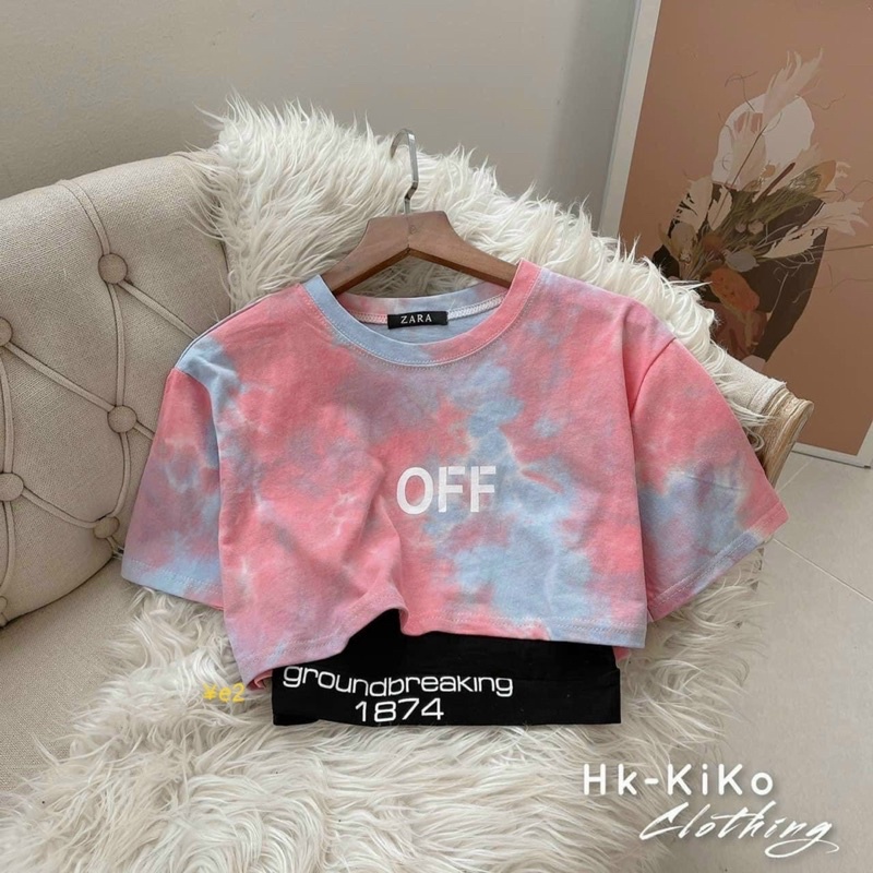 [Mã FAMARAL1 giảm 10K đơn 50K] SET 2 ÁO CROPTOP LOANG MÀU