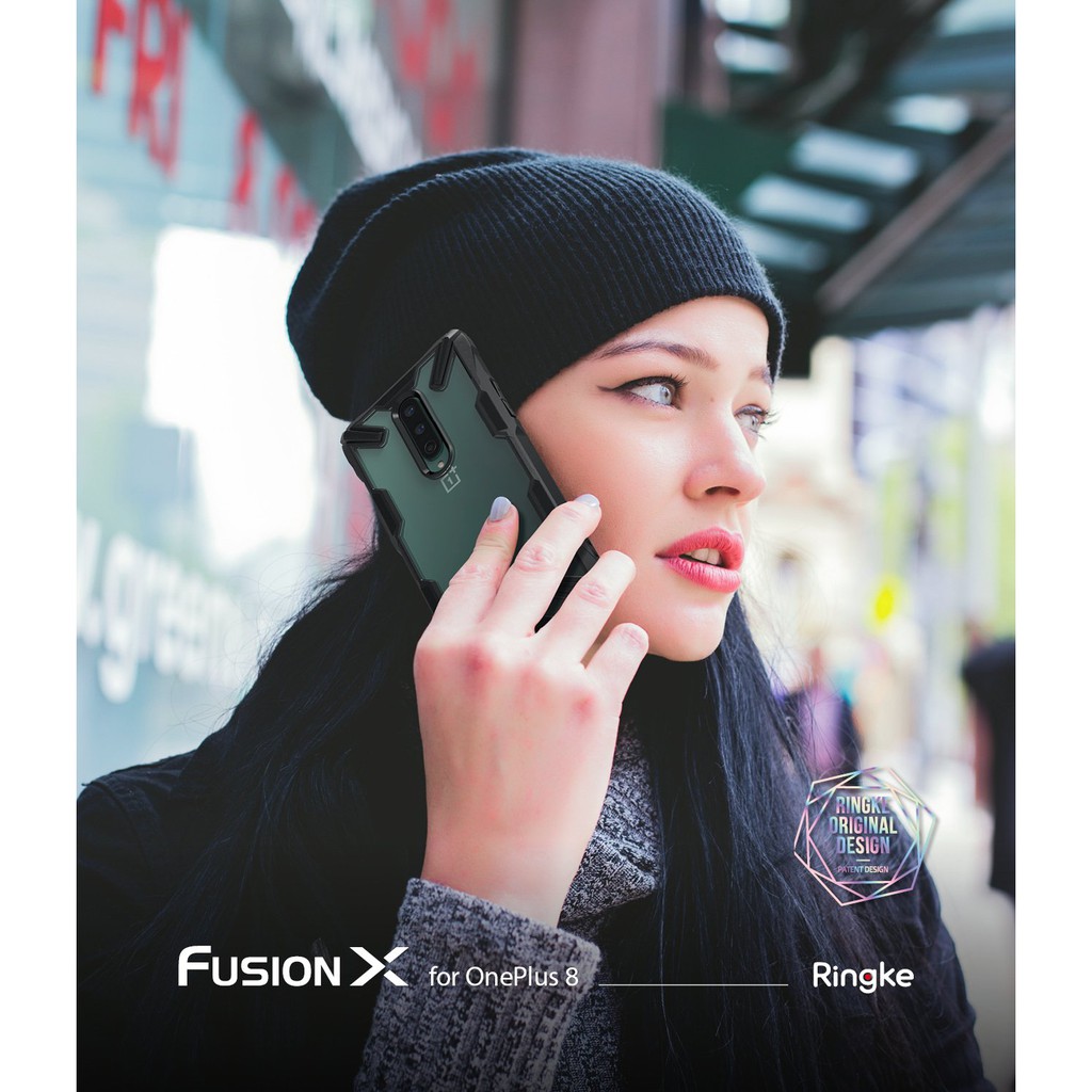 Ốp lưng OnePlus 8 hiệu Ringke Fusion X chống sốc cao cấp