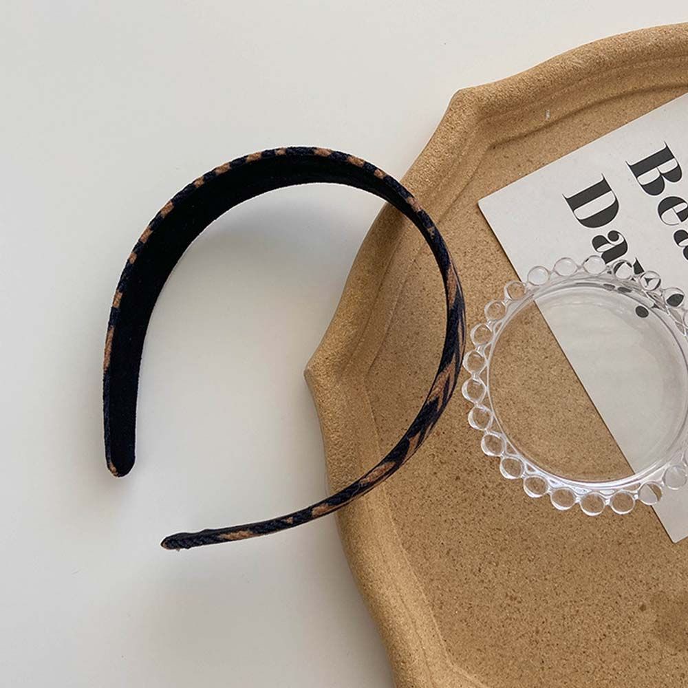 Băng đô bản rộng in chữ phong cách Hàn Quốc cổ điển dành cho nữ rửa mặt