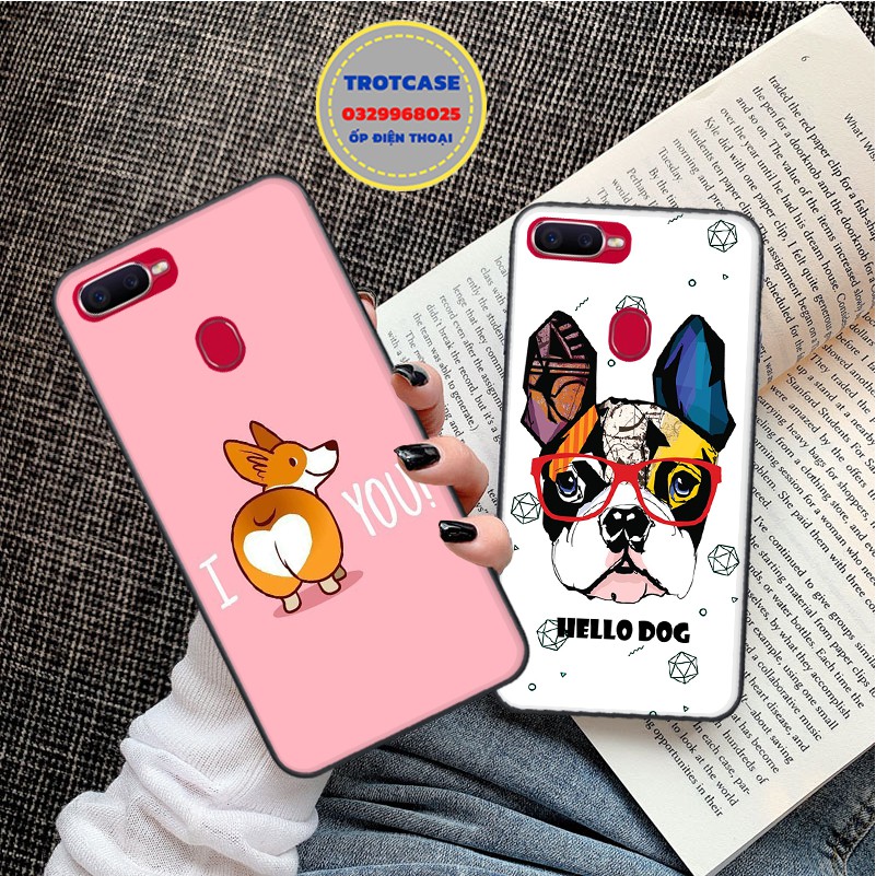 Ốp lưng điện thoại OPPO A7 - A12 - A5S - F9 - in hình chú chó corki siêu đáng yêu , dễ thương , cute