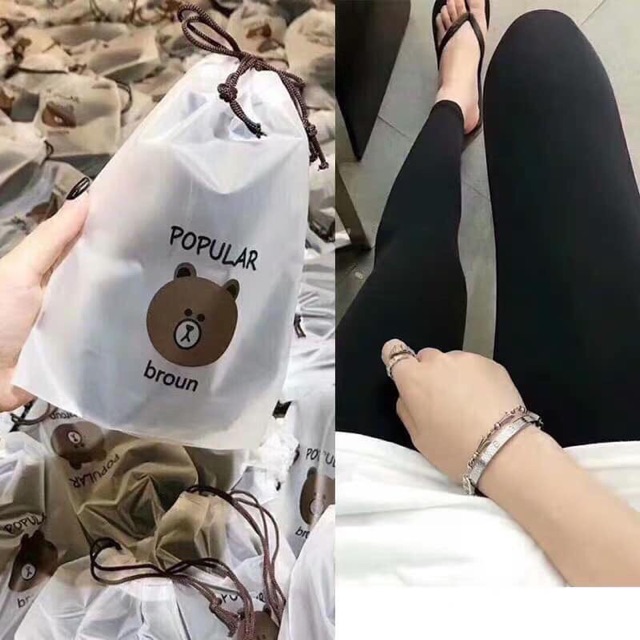 Quần legging gấu Brown