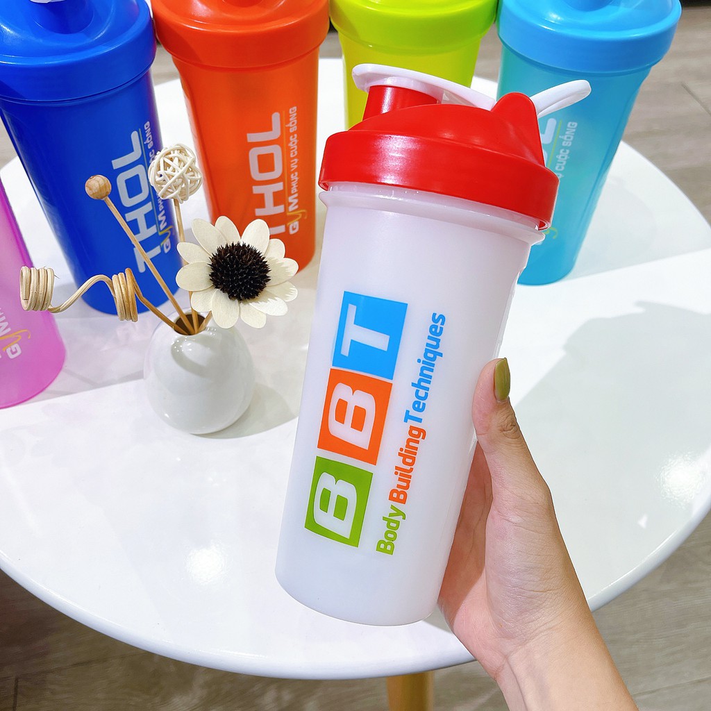 Shaker 600ml - Bình Lắc THOL - BBT - Evogen - Labrada - Olimp Sport - Applied Nhiều Màu Sắc