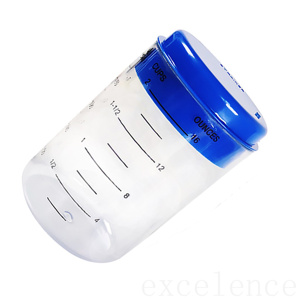 Bộ 7 sản phẩm gồm muỗng và cốc đong 500ml có vạch đo bằng nhựa dùng để làm bánh trong nhà bếp