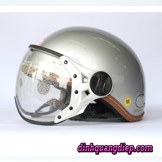 Mũ Bảo Hiểm andes 180B | Nón bảo hiểm nửa đầu có kính  ANDES