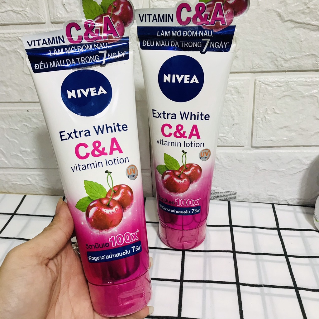 Tinh chất dưỡng thể dưỡng trắng NIVEA ngày và đêm giúp phục hồi & chống nắng SPF50