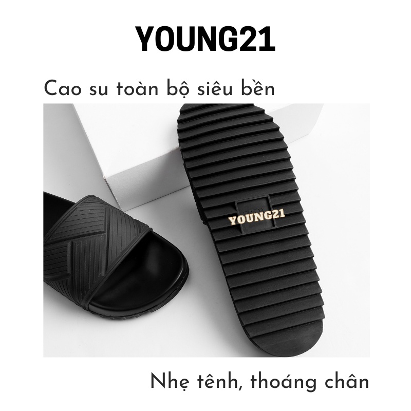 Dép nam quai ngang cao su Zra siêu bền chống nước YOUNG21 2022