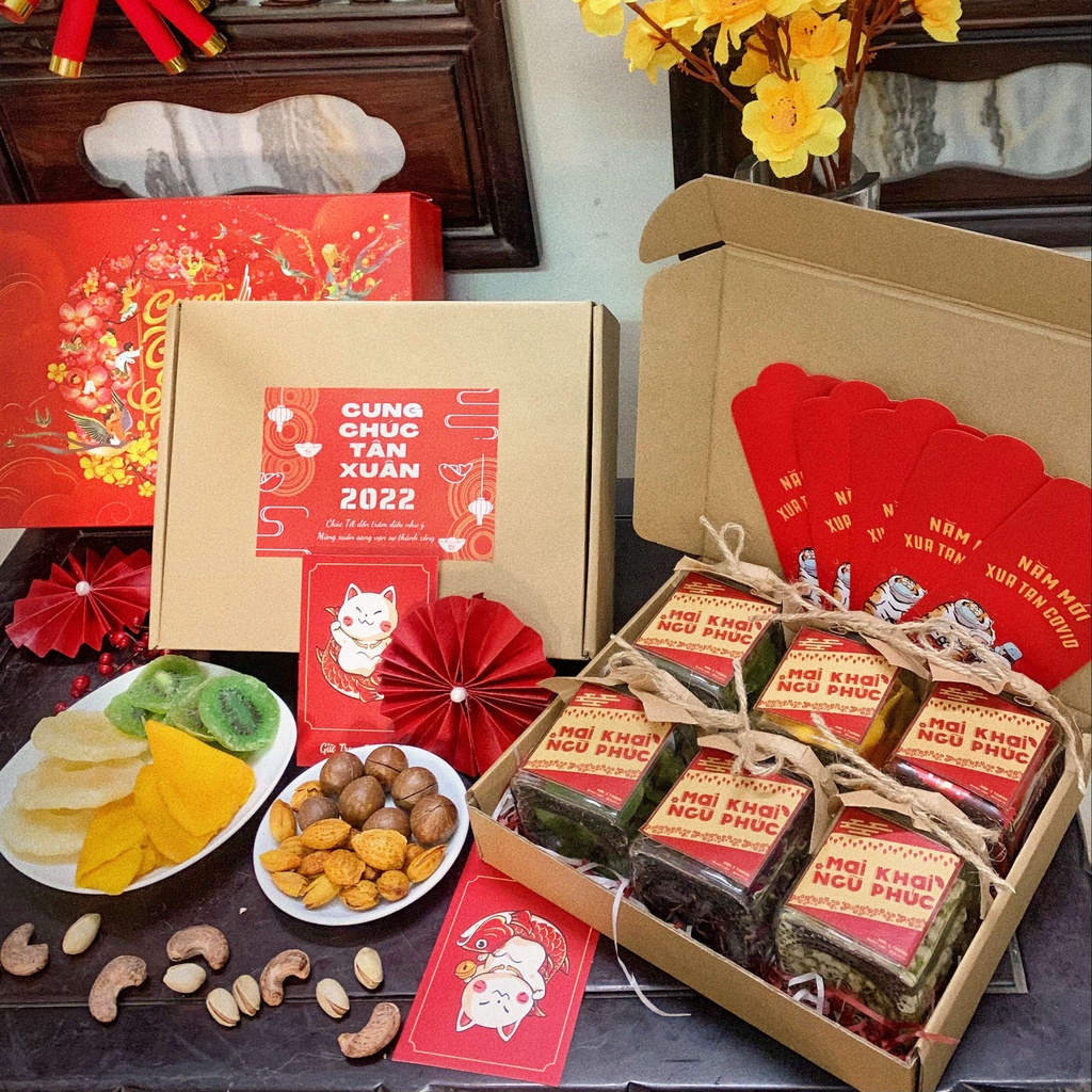 Hộp quà tết thượng hạng gồm mứt, hạt, trà, kẹo cao cấp giá rẻ-Hộp quà sang trọng  biếu Sếp, đối tác, người thân 2022 | BigBuy360 - bigbuy360.vn