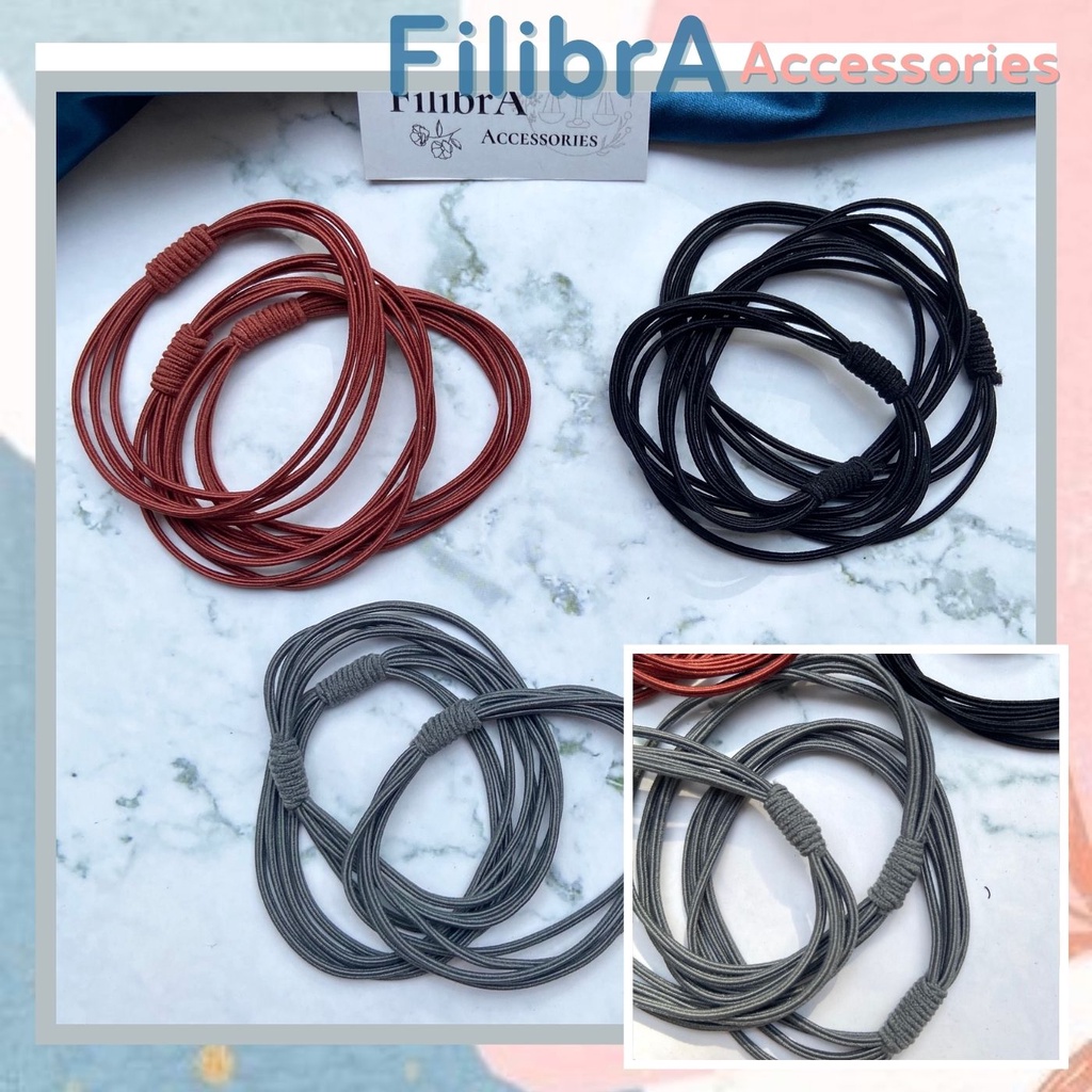 Dây buộc tóc trơn 4 vòng chắc chắn, cột tóc nữ phụ kiện thời trang CT026 - Filibra