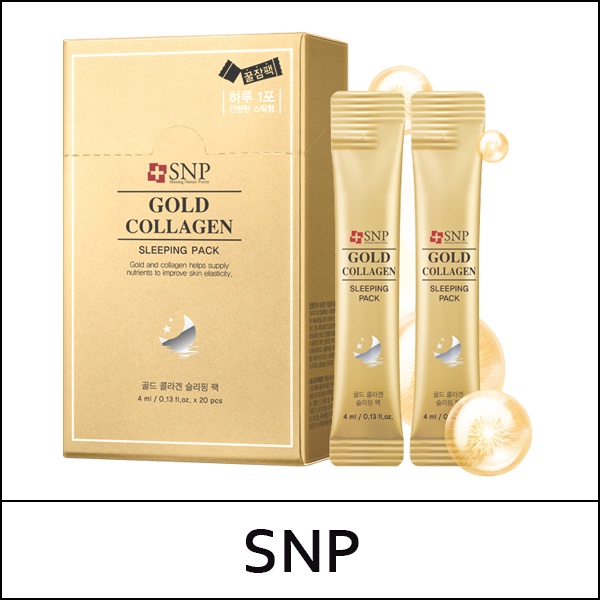 Mặt Nạ Ngủ Collagen Vàng SNP Gold Collagen Sleeping Pack 4ml*20 gói