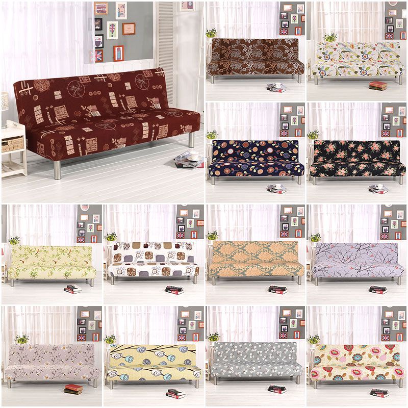 Vỏ Bọc Ghế Sofa Co Giãn Không Cánh Tay In Họa Tiết