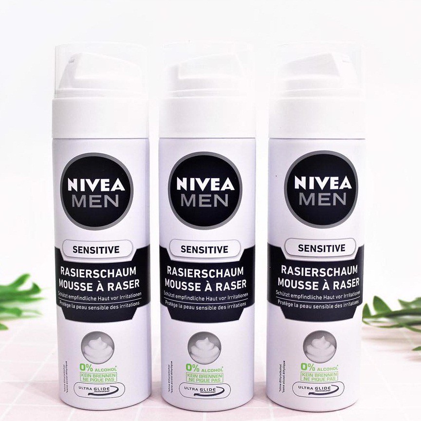 Bọt Cạo Râu Nivea Men Sensitive 200ml - Đức