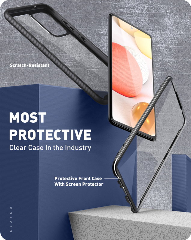 Ốp Điện Thoại Clayco MYOS Có Miếng Dán Bảo Vệ Màn Hình Cho Samsung Galaxy A72 2021